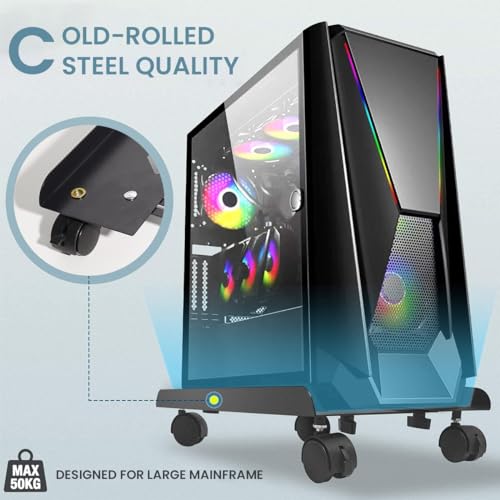 ZORBES® Adjustable Mobile CPU Stand with 4 Rolling Caster Wheels Ventilated Computer Tower Retractable Desktop PC Holder Under Desk Floor Cart Riser 3 PCS ZORBES® Adjustable Mobile CPU Stand with 4 Rolling Caster Wheels Ventilated Computer Tower Retractable Desktop PC Holder Under Desk Floor Cart Riser 3 PCS